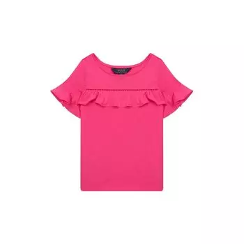 Топ из хлопка и вискозы Polo Ralph Lauren