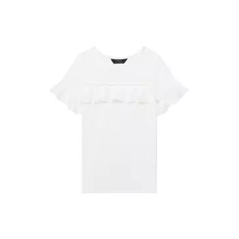 Топ из хлопка и вискозы Polo Ralph Lauren