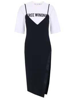 Платье комбинированное OFF-WHITE