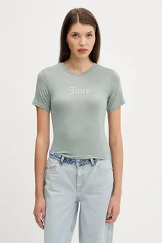 Футболка облегающая прозрачная Juicy Couture, зеленый