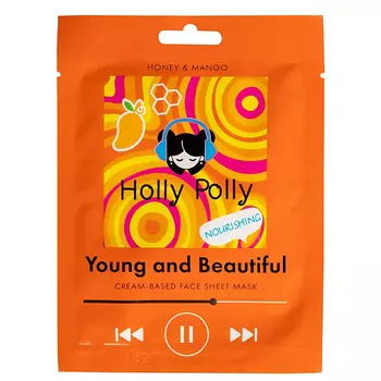 HOLLY POLLY Тканевая маска для лица с Медом и Манго 22.0