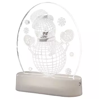 HOMIUM Светильник-LED Glow Art Снеговик размер 13*3*17см теплый свет