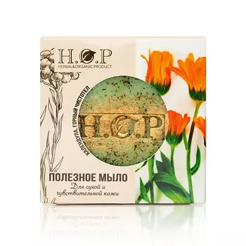 HOPMILL Мыло полезное "НА ТРАВАХ" (для сухой и чувствительной кожи). 80.0