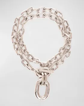 Ожерелье с подвеской в виде звеньев цепи XL Rabanne, цвет Silver