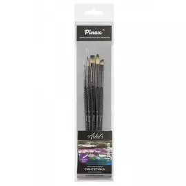 Набор кистей Синтетика Pinax "Artists hi-tech Line" 5 шт, ассорти