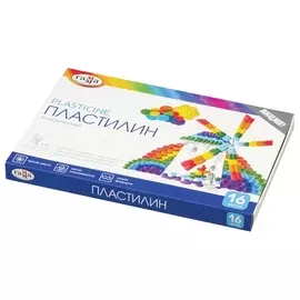 Набор пластилина Гамма "Классический", 16 цветов, 320 г, со стеком, картон