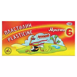 Набор пластилина Гамма "Мультики" 6 цв