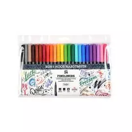 Набор линеров Koh-I-Noor "Fineliners" 0,3 мм, 24 цв