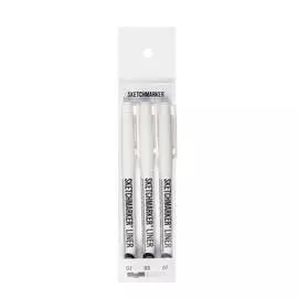 Набор линеров SKETCHMARKER &amp; Pushkinskiy 0.2/0.3/0.7 черный