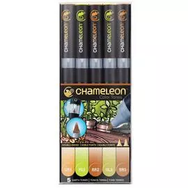Набор маркеров Chameleon Earth Tones оттенки земли 5 шт