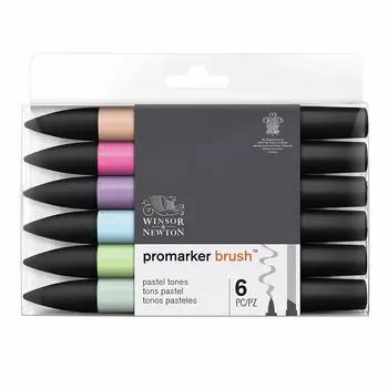 Набор маркеров ProMarker 6 цветов, пастельные оттенки
