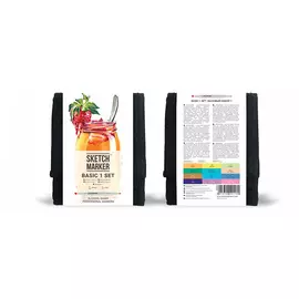 Набор маркеров Sketchmarker Basic 1 set 12 Базовые оттенки сет 1 (12 маркеров + сумка органайзер)