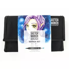Набор маркеров Sketchmarker Brush 24 Manga Set- Манга (24 маркеров+сумка органайзер)