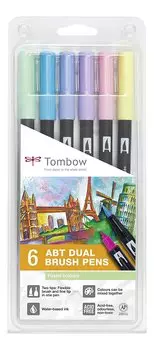 Набор маркеров Tombow ABT 6 цв, пастельные тона