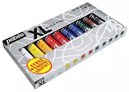 Набор масла Pebeo "XL" 10 цв*20 мл + кисть