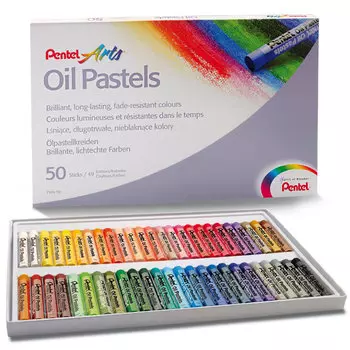 Набор масляной пастели Pentel 50 цв, в картонной коробке