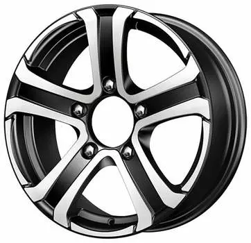 Диск колесный OE Код 104 6xR16 5x139,7 ET40 ЦО98 черный глянцевый с полированной лицевой частью Арт.10400AC