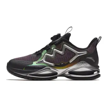 Anta Kids Running Shoes Professional Button Shock Absorption Wear Resistant Low Top Kids Running Shoes Black 312345533-3 38