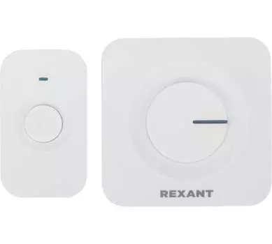 Звонок Rexant 73-0018 беспроводной дверной 52 мелодии IP56 (белый)