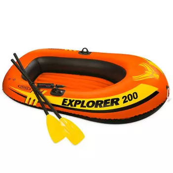 Лодка Intex 185*94*41см двухместная эксплорер-200 мининасос весла 58331