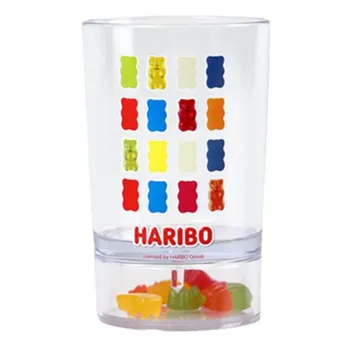 Прозрачная чашка Haribo Gold Bear 200мл, синяя, 1 шт., Популярные корейские товары для родителей