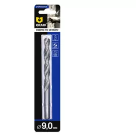 сверло по металлу 9*125мм hss 1шт, graff 7290125