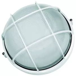 Светильник Camelion 1301S круг с решеткой белый Е27 60Вт