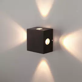 Светильник настенный TECHNO LED со светодиодами Kvatra черный 1601