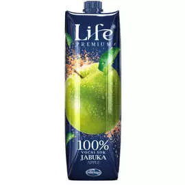 Сок яблочный Life 1л