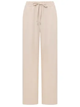 Брюки изо льна и шерсти KITON