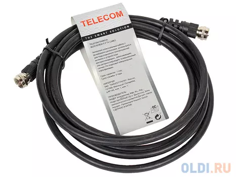 Кабель соединительный антенный RG59 F-male--F-male 2м, Telecom (TAN9520-2M)