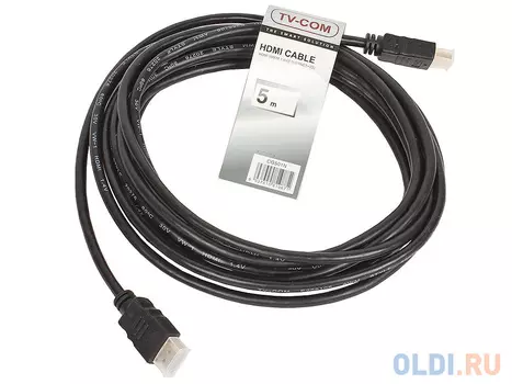 Кабель цифровой HDMI19M to HDMI19M, V1.4+3D, 5m, TV-COM