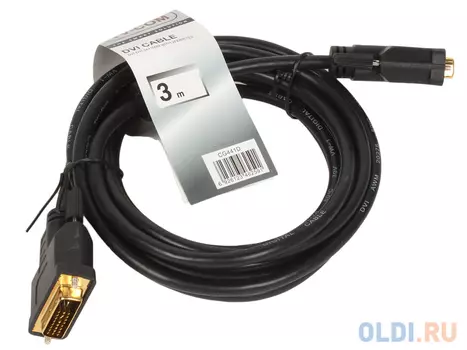 Кабель DVI-D Dual link 25M/25M, экран, феррит.кольца, 3м TV-COM