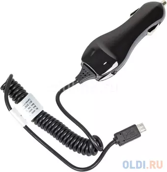Автомобильное зарядное устройство Deppa micro USB для цифровых устройств, 1A черный (22105)