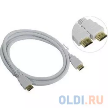 Кабель HDMI 19M/M ver 2.0, 1М, белый Aopen <ACG711W-1M