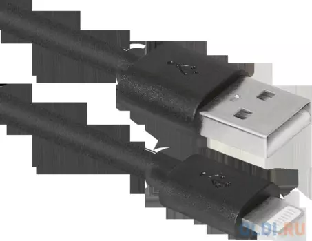 Кабель Lightning 1м Defender ACH01-03BH круглый черный