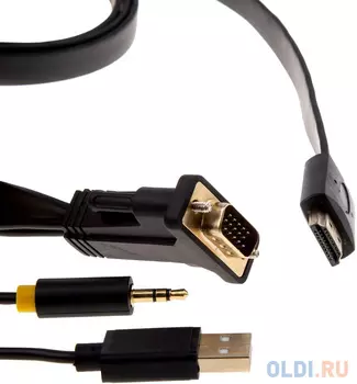 Кабель-переходник VGA+audio+USB -- HDMI_M/M 1,8м Telecom TA575-1.8M