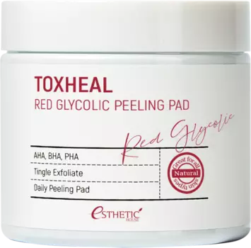 ESTHETIC HOUSE Пилинг-подушечки косметические / TOXHEAL RED GLYCOLIC PEELING PAD 100 шт