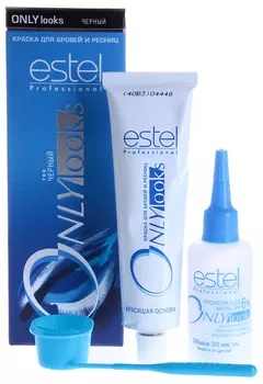 ESTEL PROFESSIONAL Краска для бровей и ресниц, черный / Only Looks