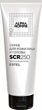 ESTEL PROFESSIONAL Скраб для кожи лица и головы, для мужчин / ALPHA HOMME PRO 250 мл