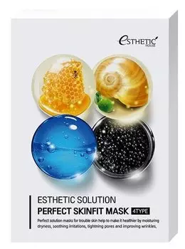 ESTHETIC HOUSE Маска тканевая для лица / ESTHETIC SOLUTION PERFECT SKINFIT MASK 4TYPE 4 шт