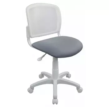 Кресло детское Бюрократ CH-W296NX белый/серый (CH-W296NX/15-48)