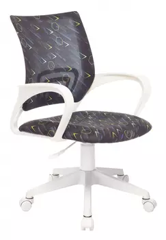 Кресло детское Бюрократ KD-W4 черный/синий/регата (KD-W4/NAVY-RACE)