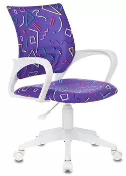 Кресло детское Бюрократ KD-W4 фиолетовый/абстракция (KD-W4/STICK-VIOLET)