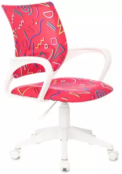 Кресло детское Бюрократ KD-W4 малиновый/абстракция (KD-W4/STICK-PINK)