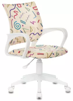 Кресло детское Бюрократ KD-W4 песочный/абстракция (KD-W4/STICK-BEIGE)