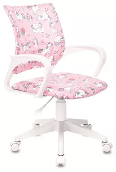 Кресло детское Бюрократ розовый/единороги (BUROKIDS 1 W-UNICORN)