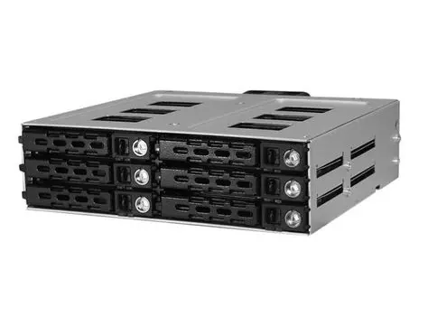 Корзина Procase L2-106SATA3, 6x2.5" в отсек 5.25", черный (L2-106-SATA3-BK)
