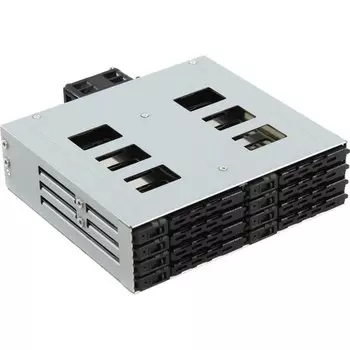 Корзина Procase L2-108-SATA3-BK , 8x2.5" SATA/SAS, серебристый