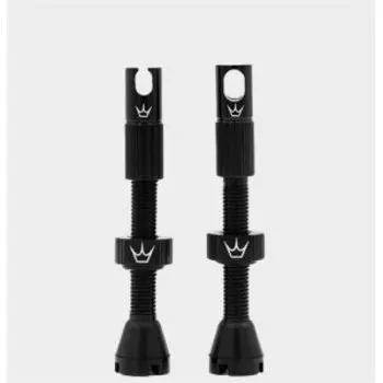 Ниппель бескамерный Peaty's Chris King (MK2) Tubeless Valves, 42mm, 2 штуки, Black, PTV2-42-BLK-12